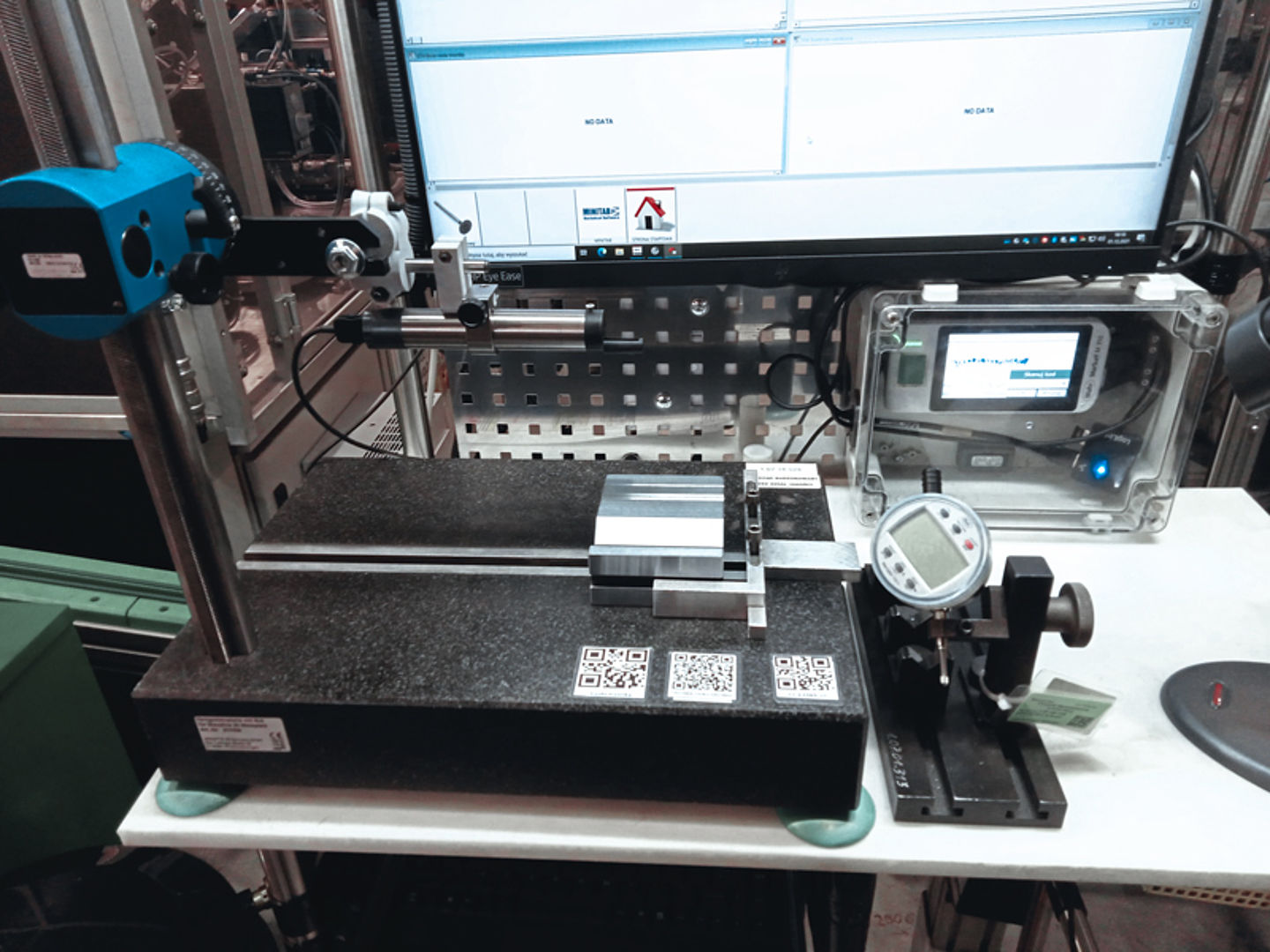 The measurement setup for the motor valves at Eaton.